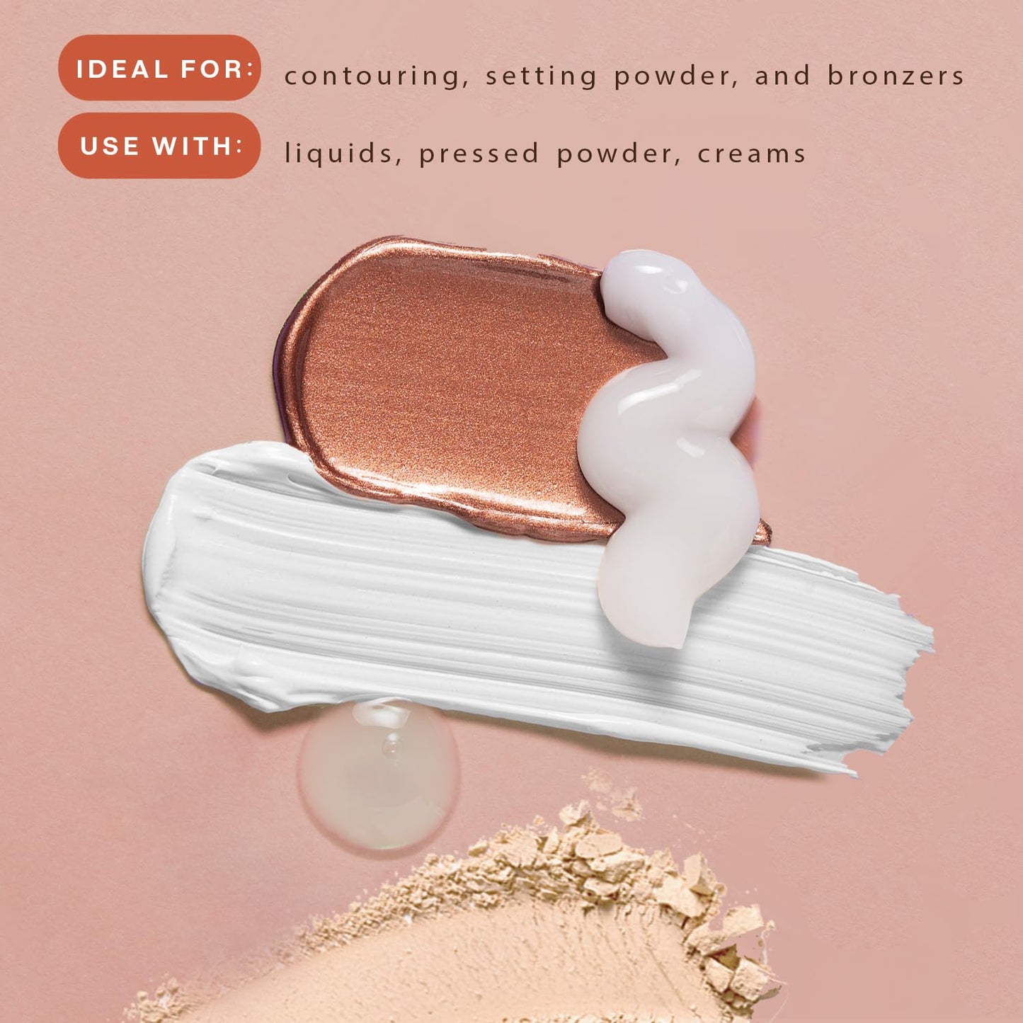 Kabuki Brush for Face - Ultra Soft Bronzer Brush for Blush, Loose Powder, Powder and Liquid Foundation & Self Tanner, Travel Friendy Makeup Blending Beauty & Personal Care Beauty by Earth