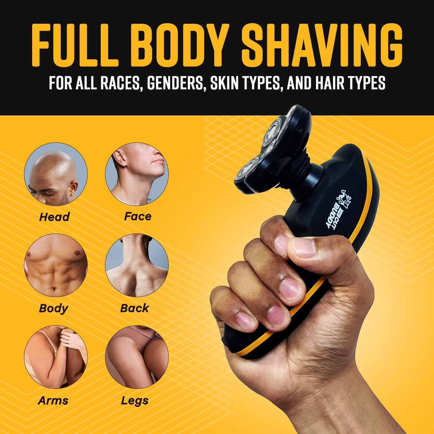 Deluxe Replacement Rotary Shaver Head, Universal Fit for Most Rotary Shavers, Designed for Textured Hair, Easy to Clean, The Cut Buddy Beauty and Personal Care The Cut Buddy