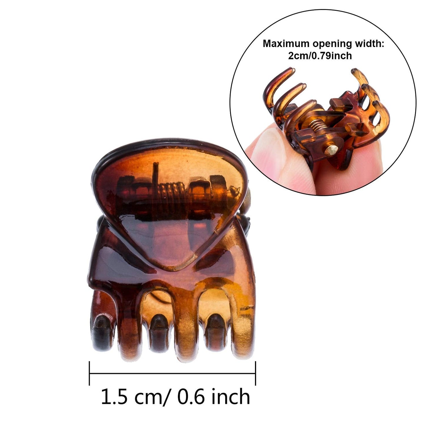 HOTOP 24 Pcs Mini Hair Claws Clips, Small Non Slip Plastic Jaw Clips for Girls and Women (Coffee) Beauty & Personal Care Hotop