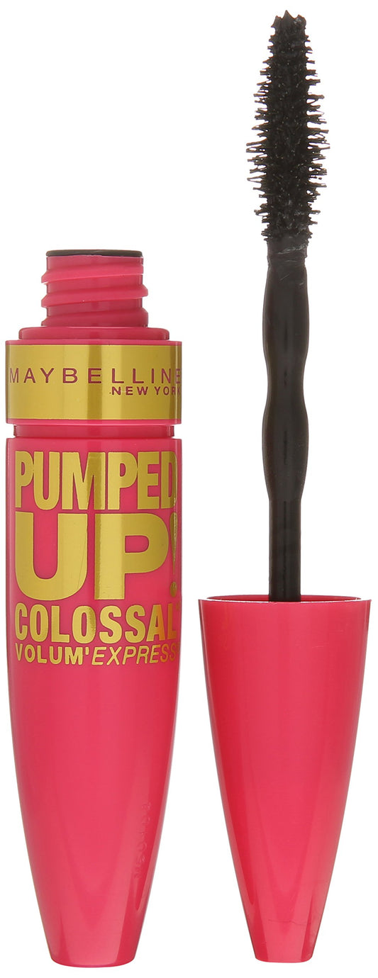 Maybelline New York Volum' Express Pumped Up Colossal Washable Mascara, Classic Black, 0.33 Fluid Ounce