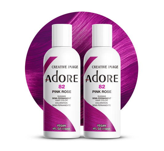 Adore Semi Permanent Hair Color (082 Pink Rose) (2 Pack) | Vegan & Cruelty-Free Pink Hair Dye | No Ammonia, No Peroxide, No Alcohol | 4 Fl Oz Beauty & Personal Care Adore