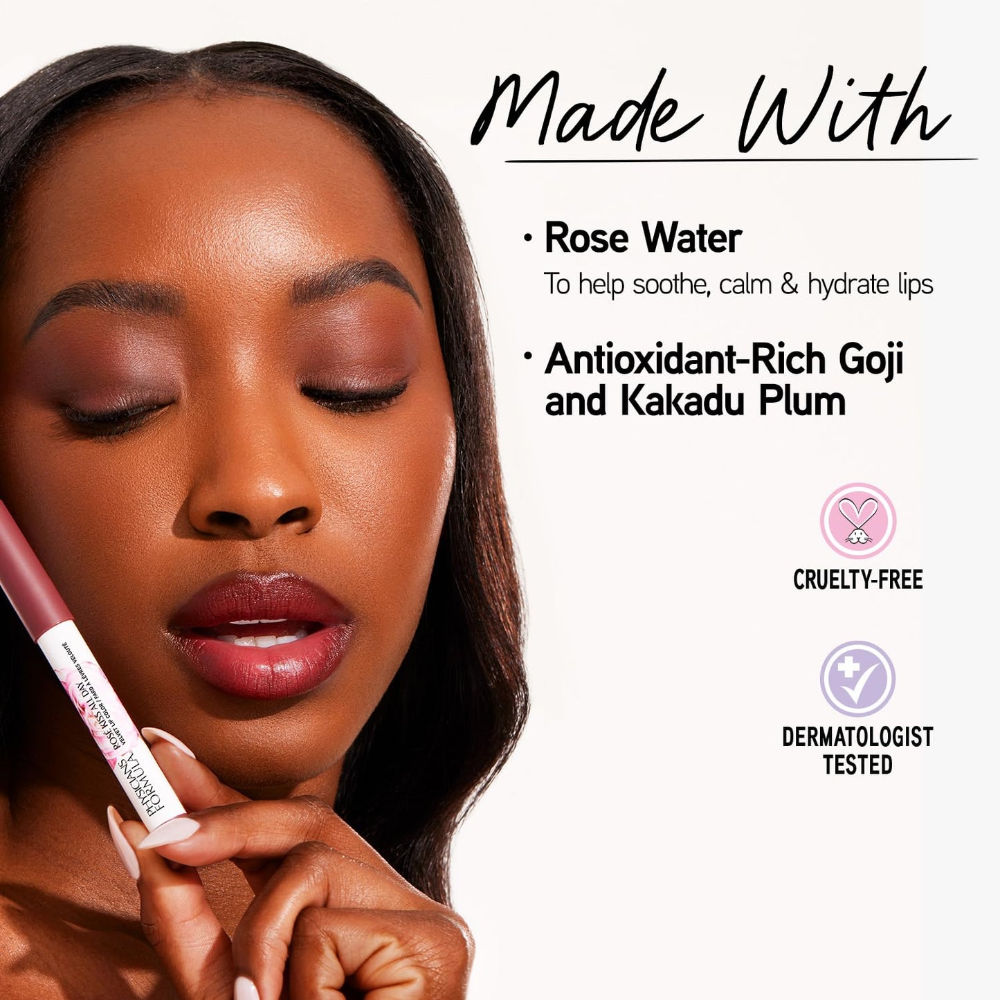 Physicians Formula Rosé Kiss All Day Velvet Lipstick LIp Color Makeup, Red I Do | Dermatologist Tested, Clinicially Tested Beauty & Personal Care Physicians Formula