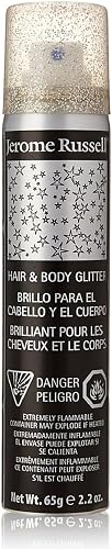 Jerome Russell Hair & Body Glitter Spray, Silver 2.2 oz (Pack of 6) Beauty & Personal Care Jerome Russell