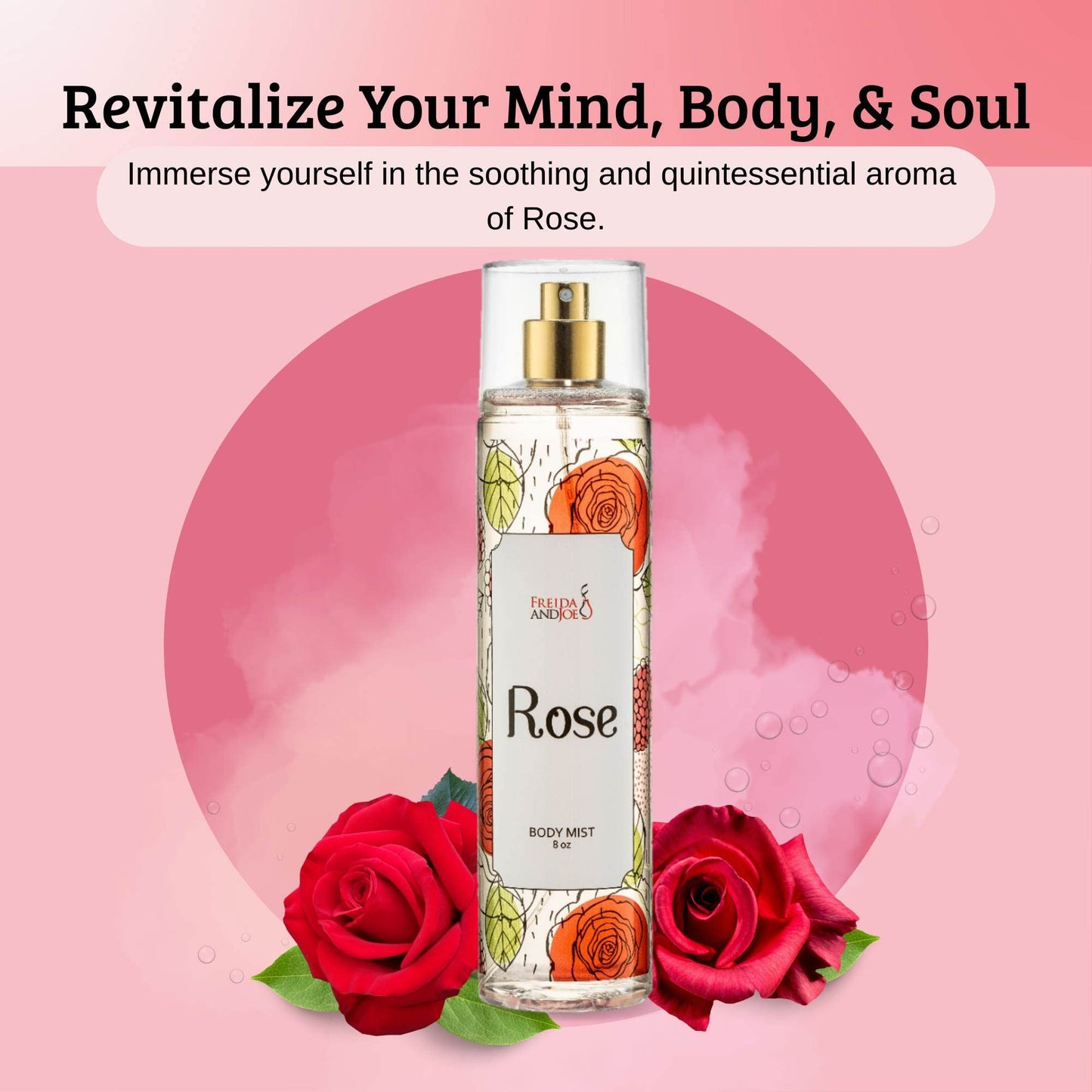Freida and Joe Rose Elegance Fine Fragrance Body Mist Spray Capturing Timeless Allure of Blooming Roses, 8 oz Spray Bottle Ideal for Gifting, Stocking Beauty & Personal Care Freida and Joe