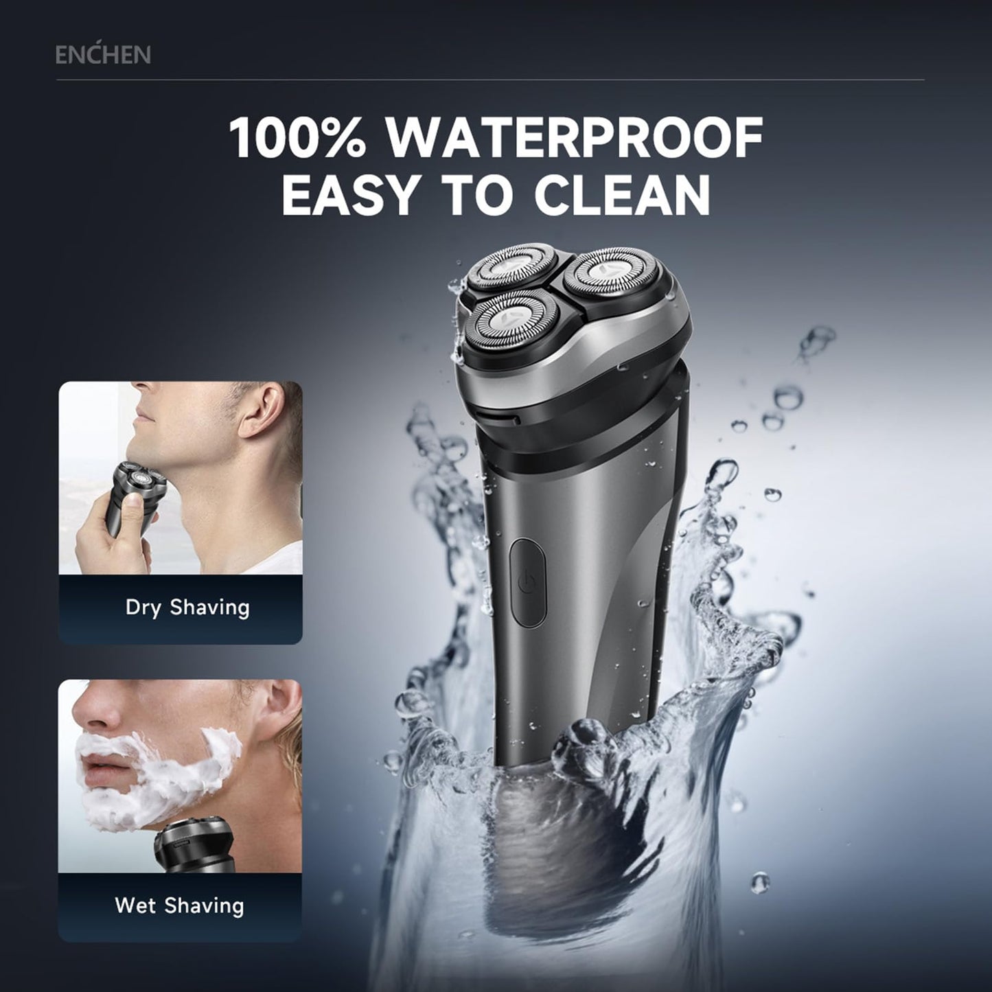 Karlak BlackSton Electric Razor for Men Rotating Head Cordless Shaver Reable Portable Razor Wet and Dry Use Waterproof Beauty and Personal Care Karlak