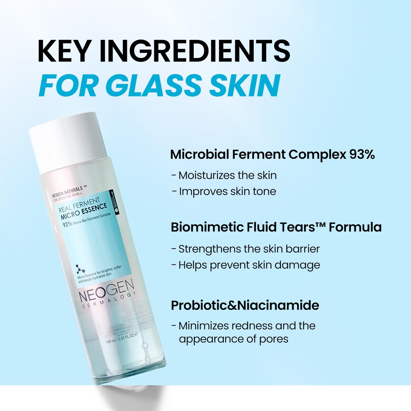 Real Ferment Micro Essence 150ml - Korean Skin Care Toner & Essence Enriched with 93% Ferments for Instantly Hydrated, Healthy Looking Skin 5.07 Fl Oz Beauty & Personal Care DERMALOGY by NEOGENLAB