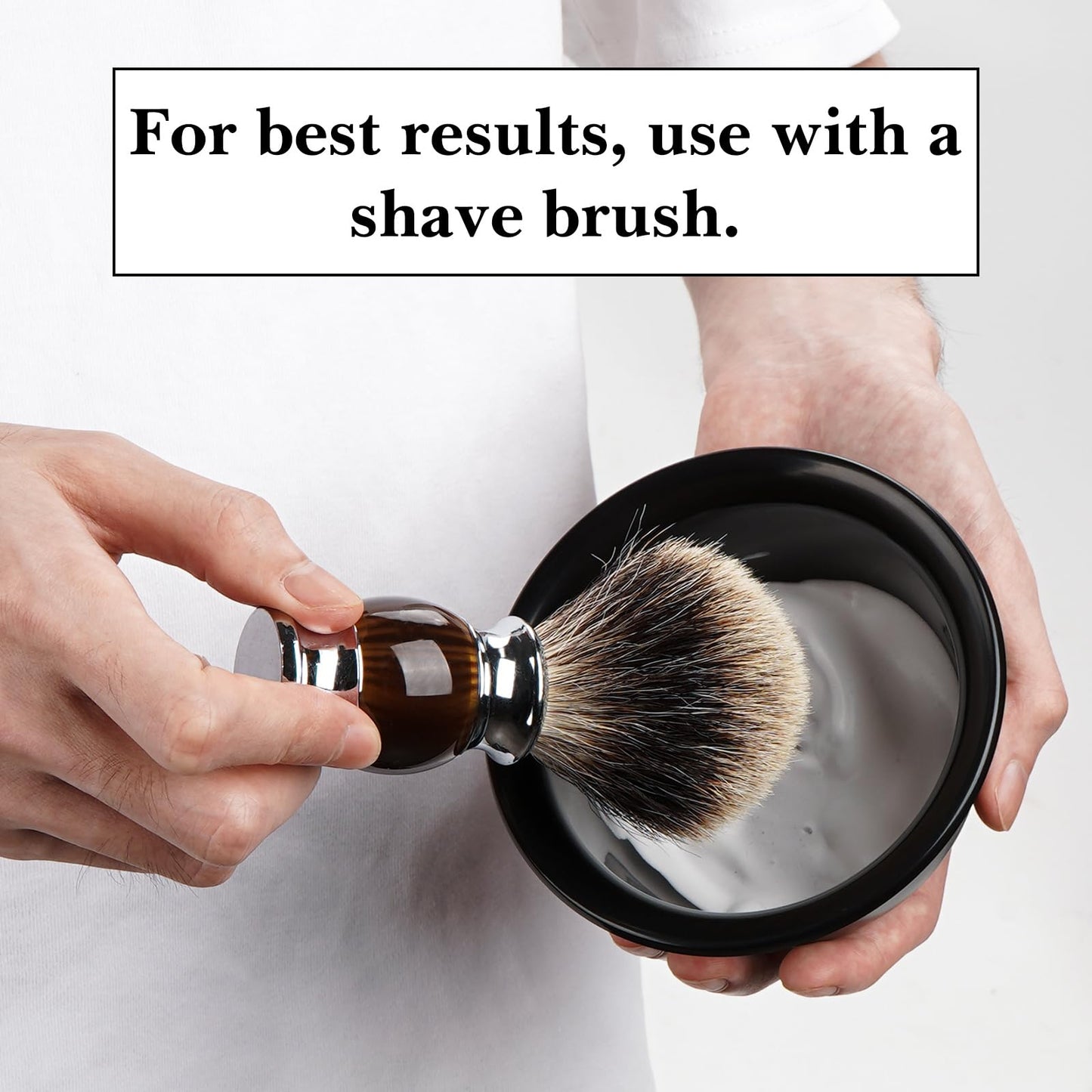 Linkidea Men's Shaving Soap Bowl, Internal Texture Whip Quick Rich & Thick Lather Shaving Bowl, Shaving Cup for Wet Shave (Black) Beauty and Personal Care Linkidea
