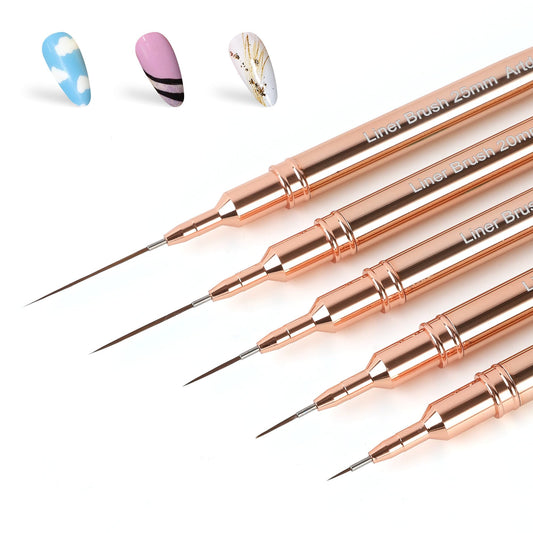 Artdone Metallic Nail Art Pens, Liner Brushes Set, 5PCS Gold Nail Tools Beauty and Personal Care Artdone Default Title