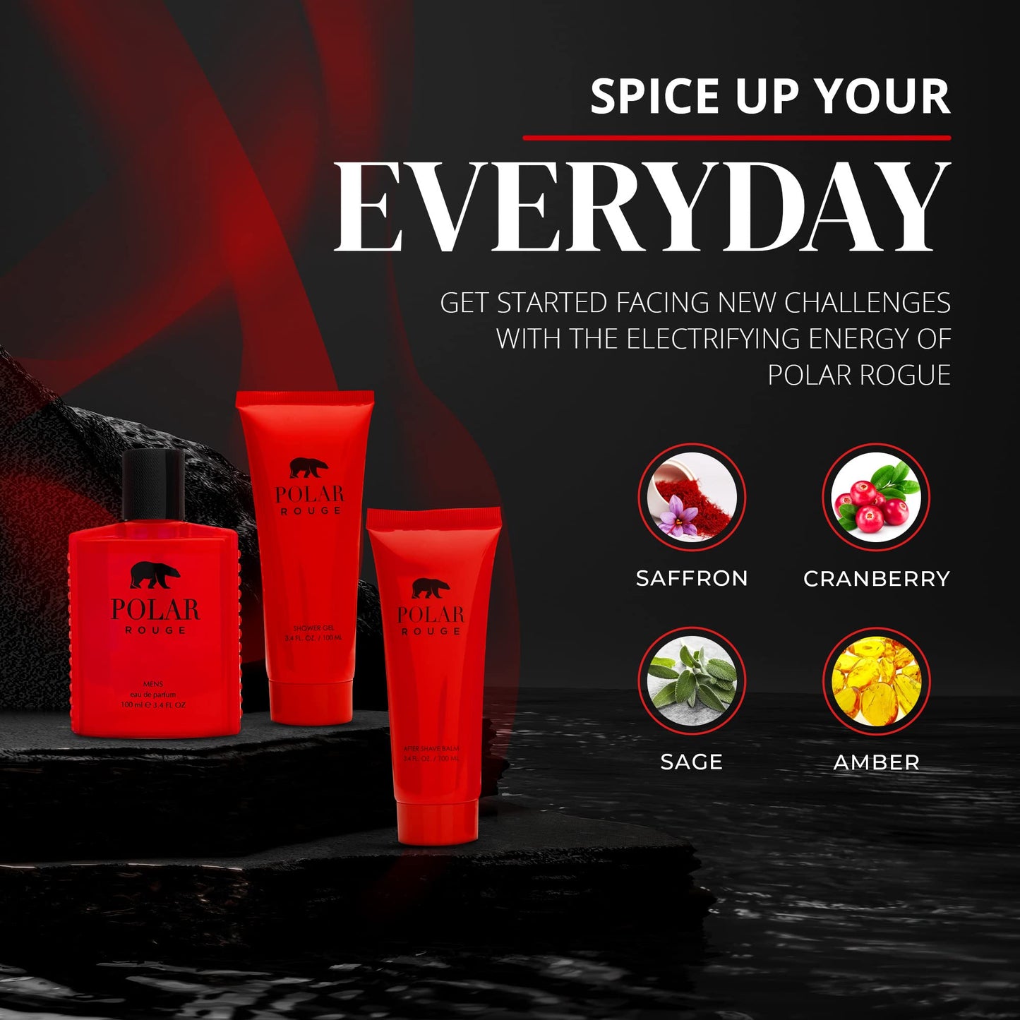 Perfume for Men Gift Set - INSPIRED by A WORLD RENOWNED MEN'S PERFUME - Cranberry, Grapefruit, Italian Lemon, Warm Woods - Fresh, Spicy, Woody Beauty & Personal Care Sandora Fragrances