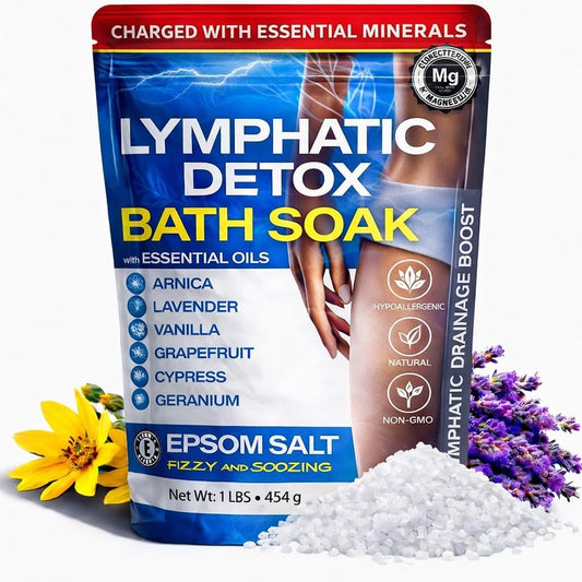 Bruizex Arnica Montana Bath Salts, Epsom Salt Bath Soak for Lymphatic Drainage & Body Detox, Magnesium Bath soak with Essential Oils, Bath Salts Beauty and Personal Care Bruizex Default Title