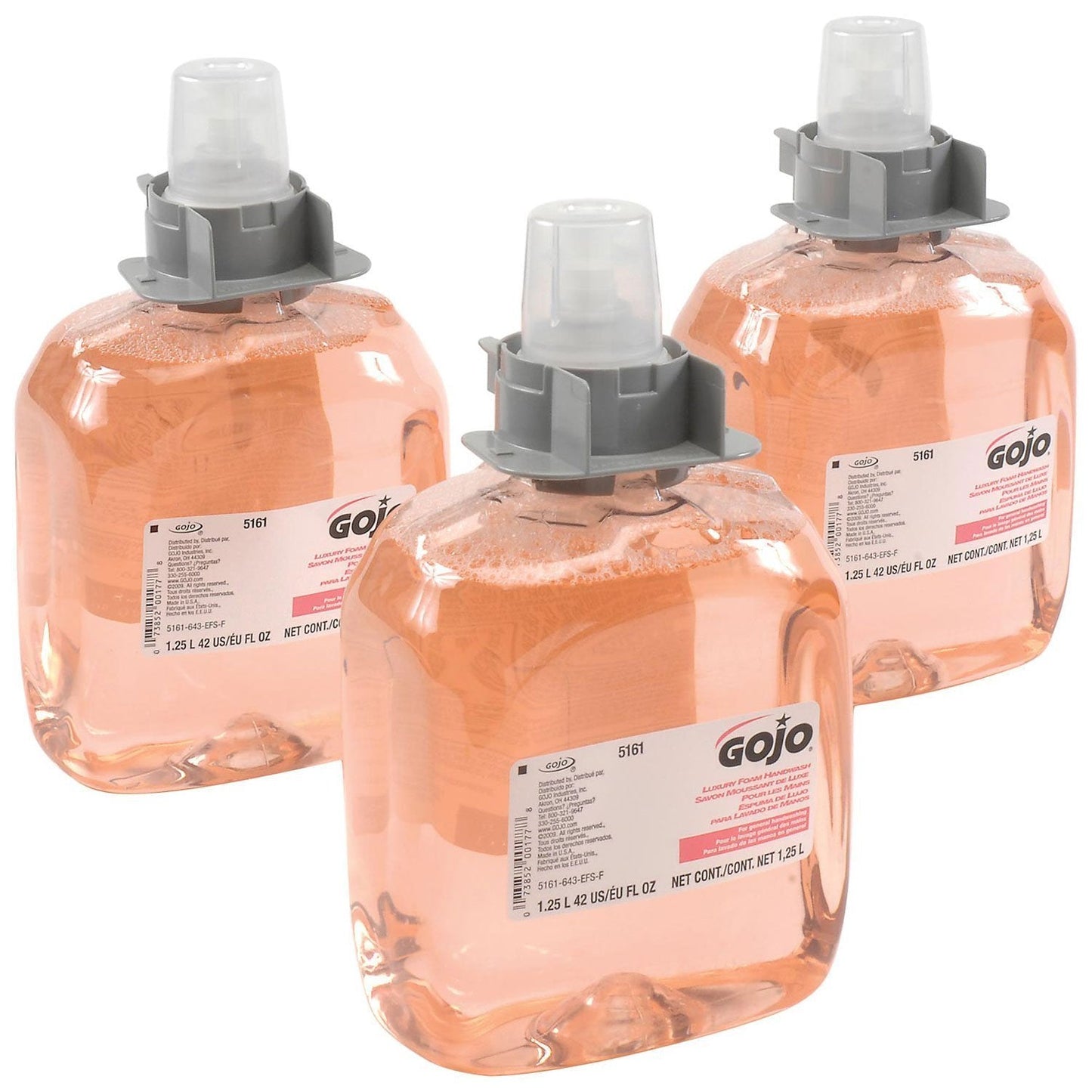 GOJO FMX-12 Luxury Foam Handwash, Cranberry Scent, EcoLogo Certified, 1250 mL Foam Soap Refill for GOJO FMX-12 Push-Style Dispenser (Pack of 3) Beauty & Personal Care GOJO