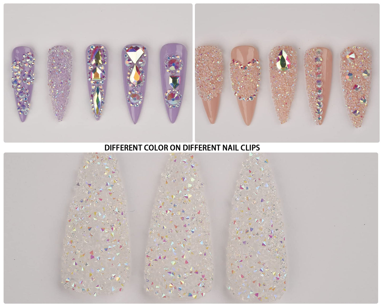 8000Pcs Ultra Mini 1.2mm Nail Rhinestones Sand Nail Diamonds Micro Pixie Crystals for Nails Iridescent AB Bling, Tiny Nail Gems Sugar Glitter Beads Beauty & Personal Care HINABTRU