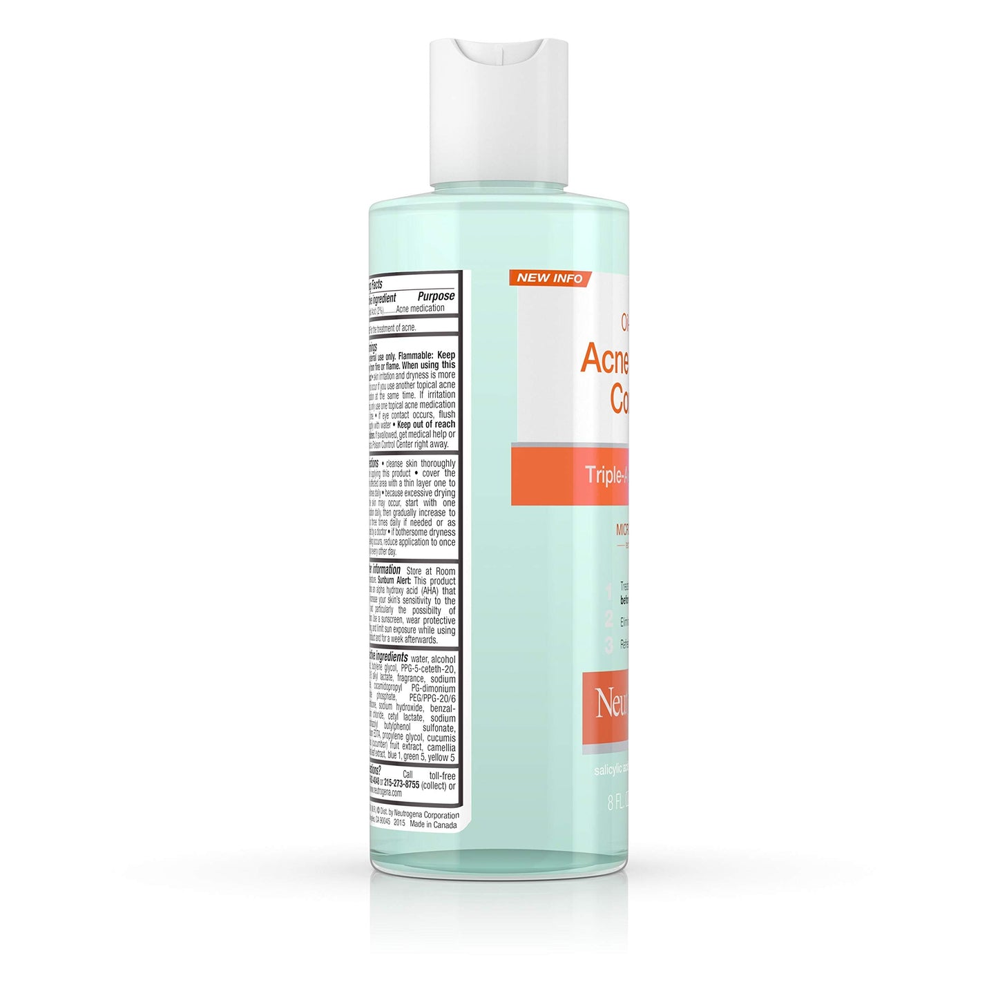 Neutrogena Oil-Free Acne Stress Control Triple-Action Toner, 8 Fluid Ounce (Pack of 2) Beauty & Personal Care Neutrogena