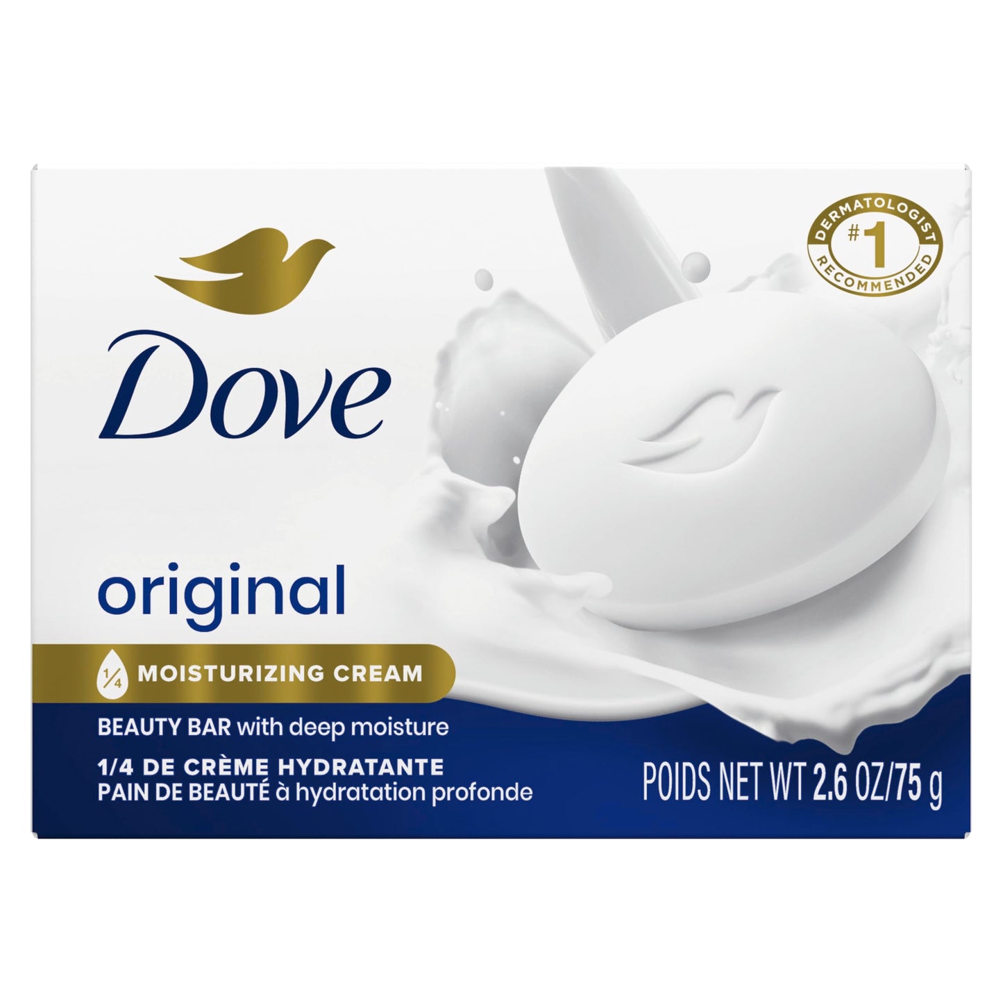 Dove Beauty Bar Soap Original, for Soft, Smooth Skin, with 1/4 Moisturizing Cream 2.6 oz Beauty & Personal Care Dove