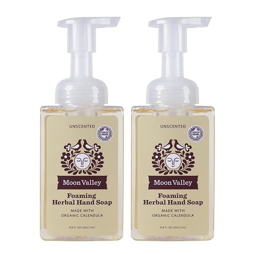 Moon Valley Herbal Foaming Hand Soap, Unscented Two Pack, Vegan, Recyclable Bottle Beauty & Personal Care Moon Valley Organics