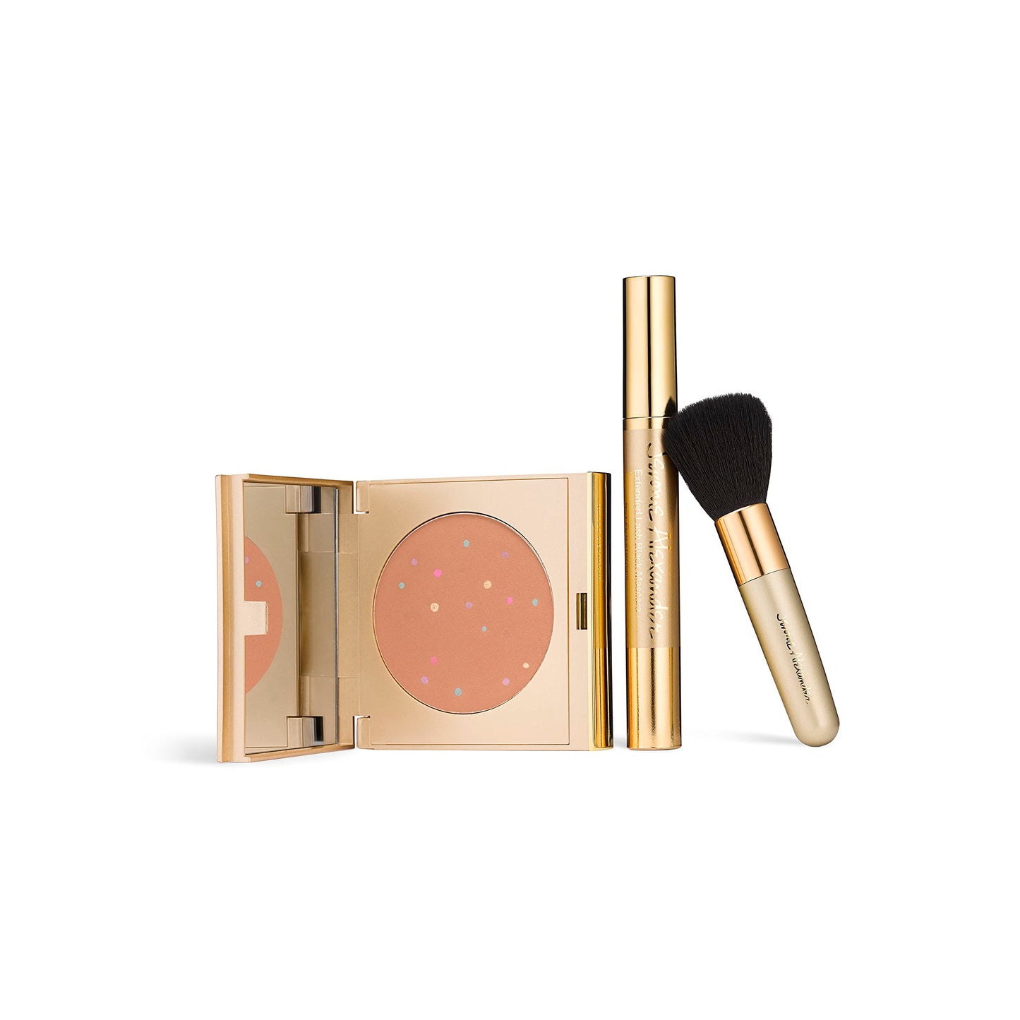 Jerome Alexander MagicMinerals Pressed Mineral Powder Set with Mirror Compact, Extending Lash Mascara, Professional Stubby Brush & Blending Sponge Beauty & Personal Care Jerome Alexander