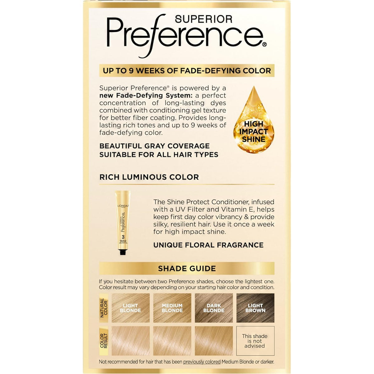 L'Oreal Superior Preference - 9G Light Golden Blonde 1 Each (Pack of 10)