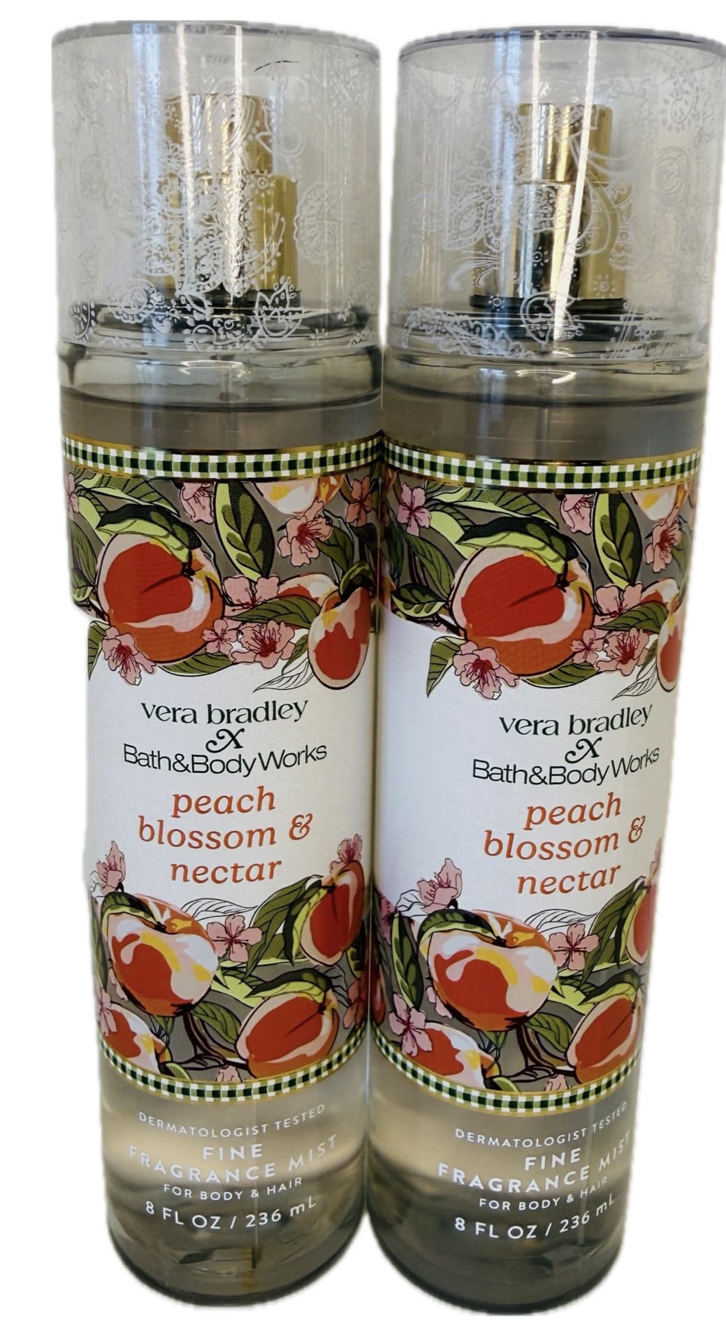 Bath & Body Works Fine Fragrance Mist Peach Blossom & Nectar 2 Pack - Sweet Peach Floral Body Spray Beauty & Personal Care Bath & Body Works