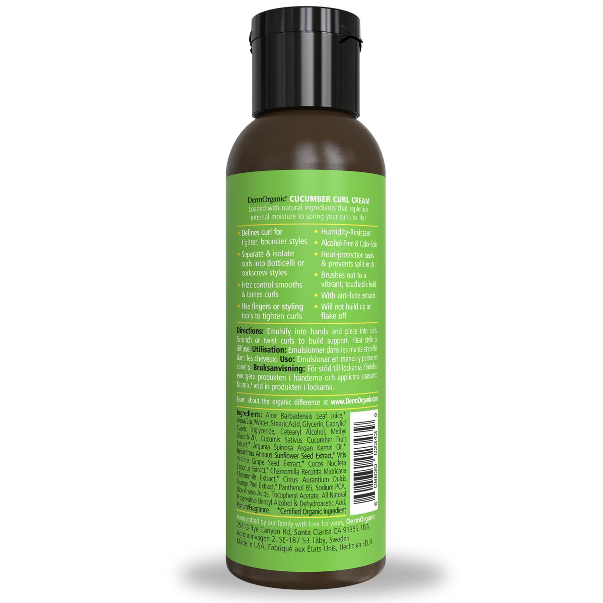 DermOrganic Curl Cream Styler - Greater Curl Separation, Bounce, Defines Curls, Tames Frizz, Humidity Control 5.1 oz Beauty & Personal Care DermOrganic