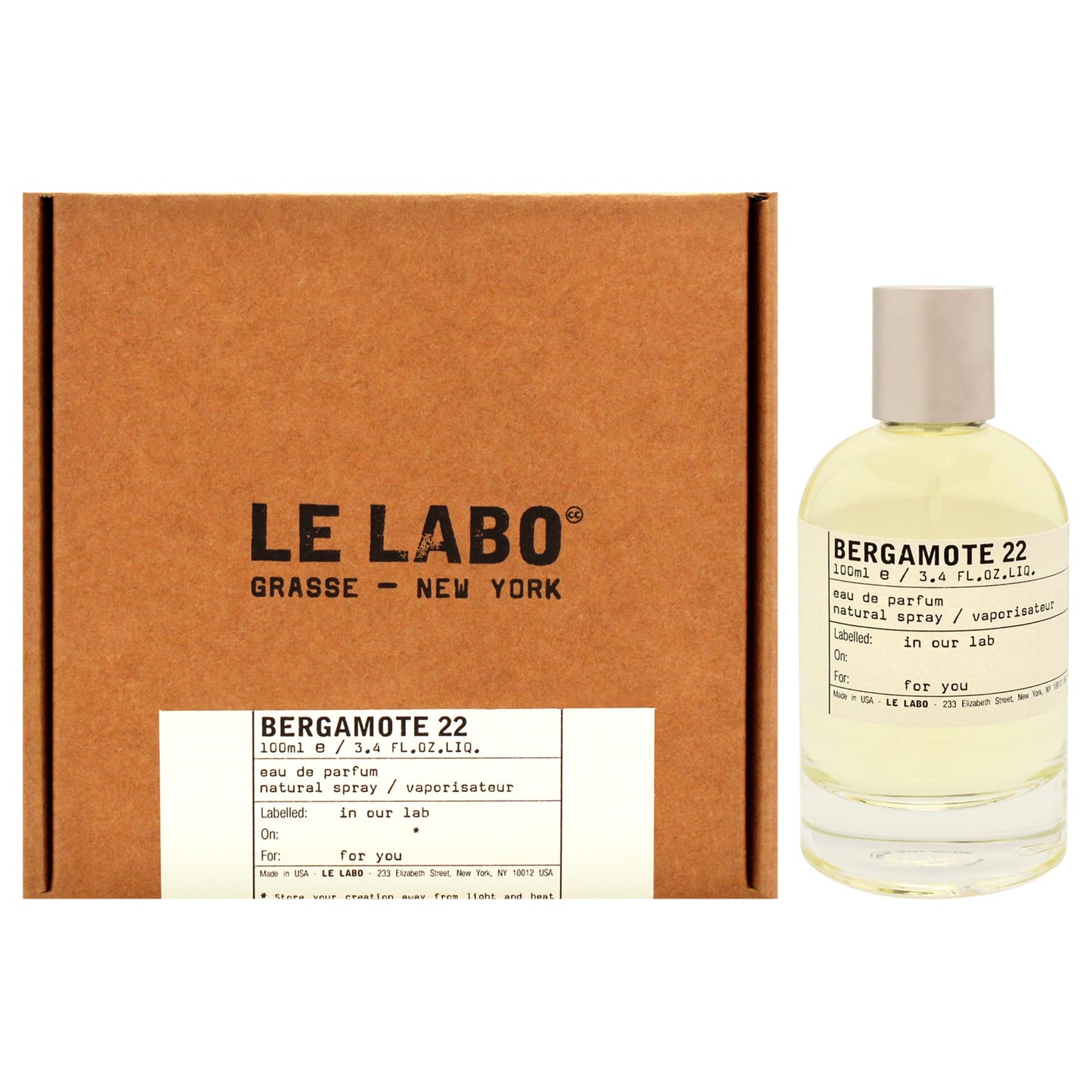 Bergamotte 22 by Le Labo for Unisex - 3.4 oz EDP Spray Beauty & Personal Care Le Labo