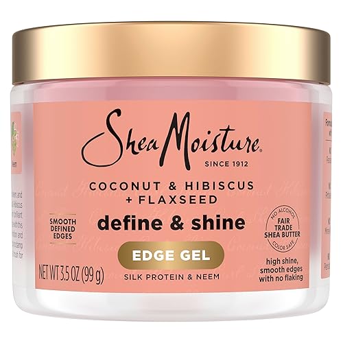 Shea Moisture Define & Shine Edge Gel + Flaxseed Coconut & Hibiscus Holds and Controls Edges All Day Infused With Glycerin, Coconut Oil and an Beauty & Personal Care SheaMoisture