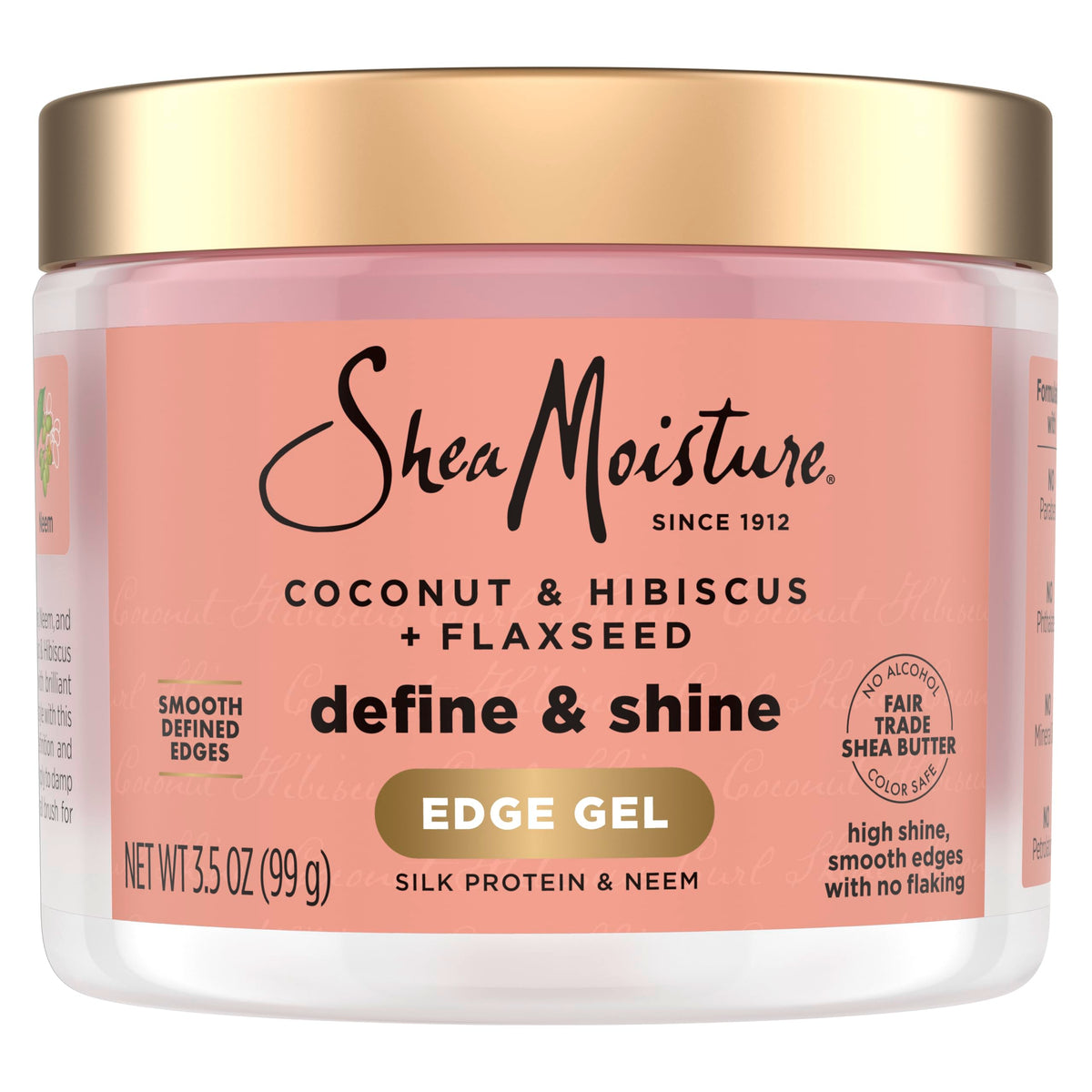 Shea Moisture Define & Shine Edge Gel + Flaxseed Coconut & Hibiscus Holds and Controls Edges All Day Infused With Glycerin, Coconut Oil and an Beauty & Personal Care SheaMoisture