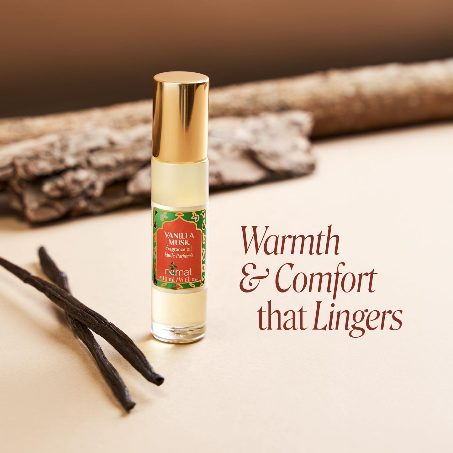 Vanilla Musk Perfume Oil Roll-On - Vanilla Fragrance Oil Roller (No Alcohol) Perfumes for Women and Men by Nemat Fragrances, 10 ml / 0.33 fl Oz Beauty & Personal Care Nemat International