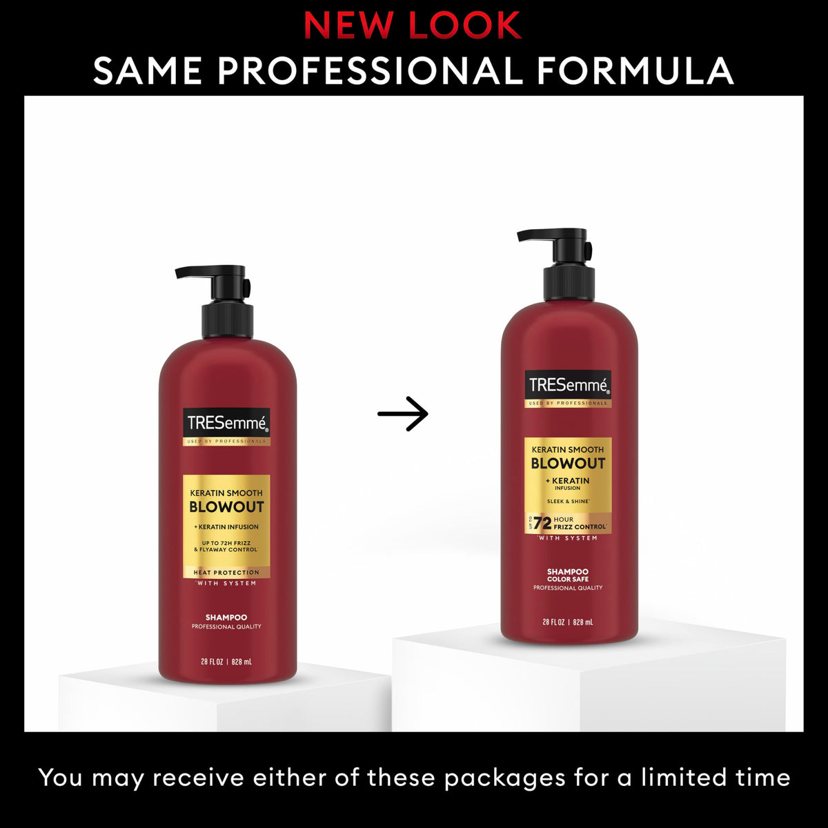TRESemmé Shampoo Keratin Smooth with Up to 72 HR Frizz Control, with our Lamellar-Discipline Formula for our Keratin Conditioner, 28 fl oz