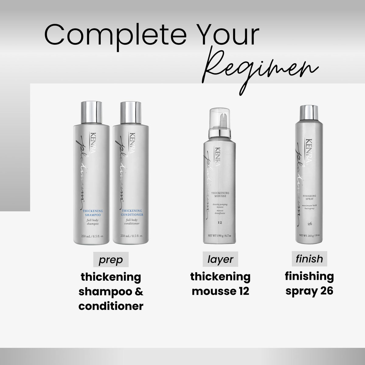Kenra Platinum Thickening Mousse 12 | Volumizing Styler | Adds Fullness & Body | Humidity Protection Up To 48 hours | Desity Plumping up tp 150% |