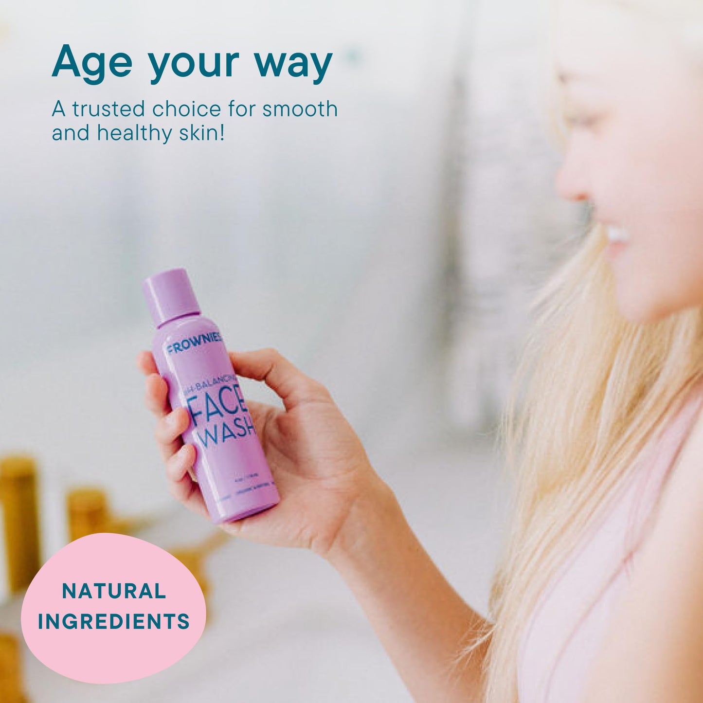 Frownies pH-Balancing Face Wash - Deep & Gentle Cleansing Face Wash with Moisture Retention - For Balancing and Exfoliating Action - Suitable for All Beauty & Personal Care Frownies