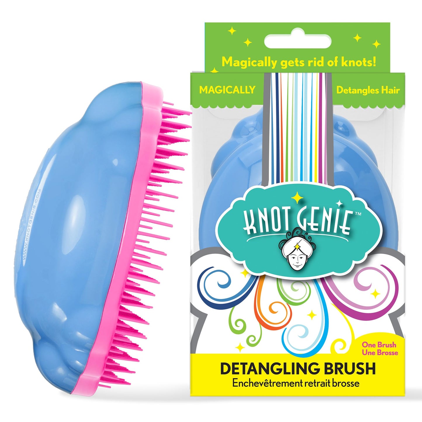 Knot Genie Detangling Hair Brush for Kids (Mystical Cloud) | Perfect Detangling Brush for Curly Hair, Gently Separate Tangles, Leaves Hair Smooth Beauty & Personal Care Knot Genie