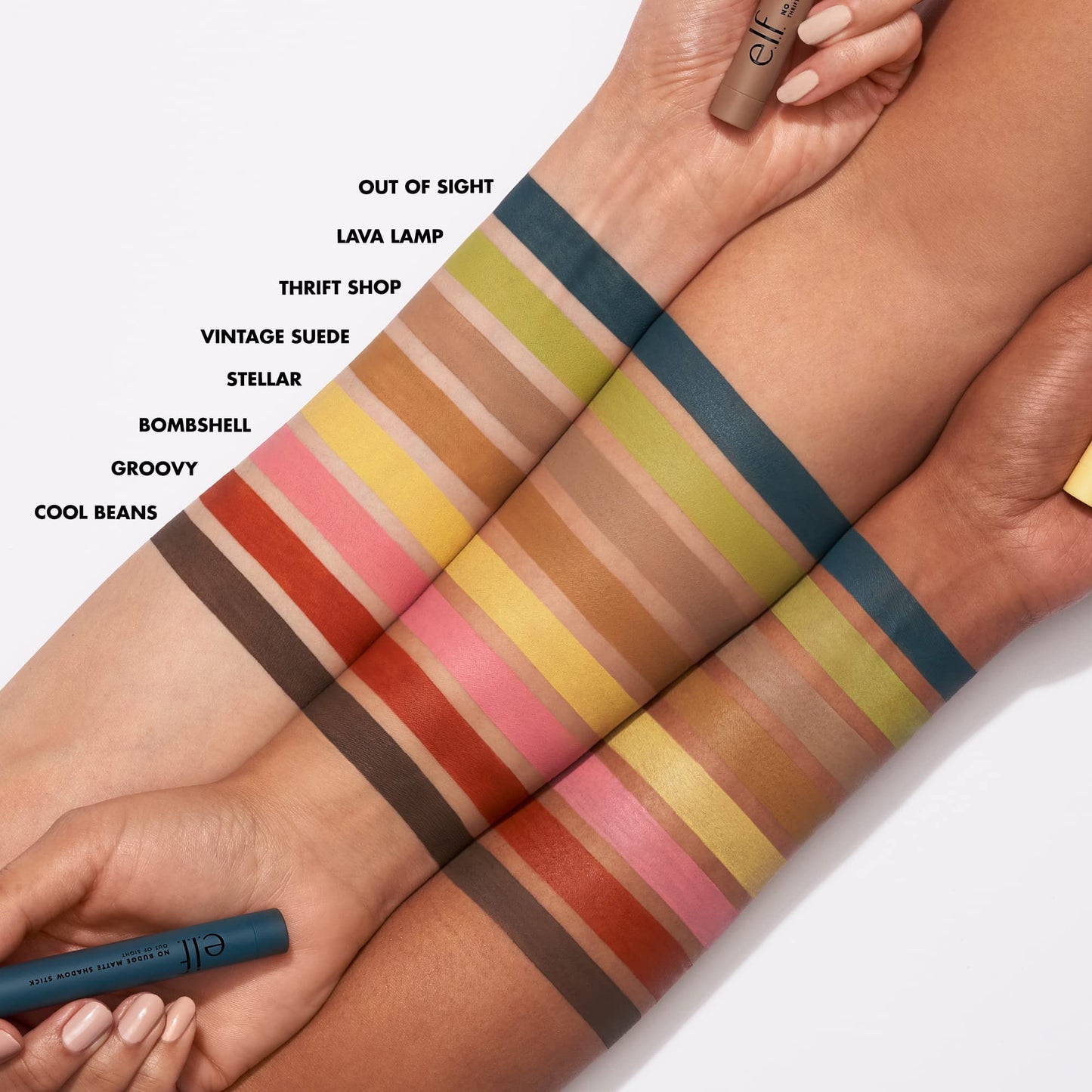 e.l.f. No Budge Matte Shadow Stick, One-Swipe Cream Eyeshadow Stick, Long-Wear & Crease Resistant, Matte Finish, Vegan & Cruelty-Free, Cool Beans Beauty & Personal Care e.l.f.