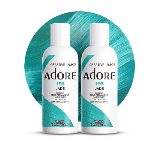 Adore Semi Permanent Hair Color (195 Jade) (2 Pack) | Vegan & Cruelty-Free Green Hair Dye | No Ammonia, No Peroxide, No Alcohol | 4 Fl Oz Beauty & Personal Care Adore