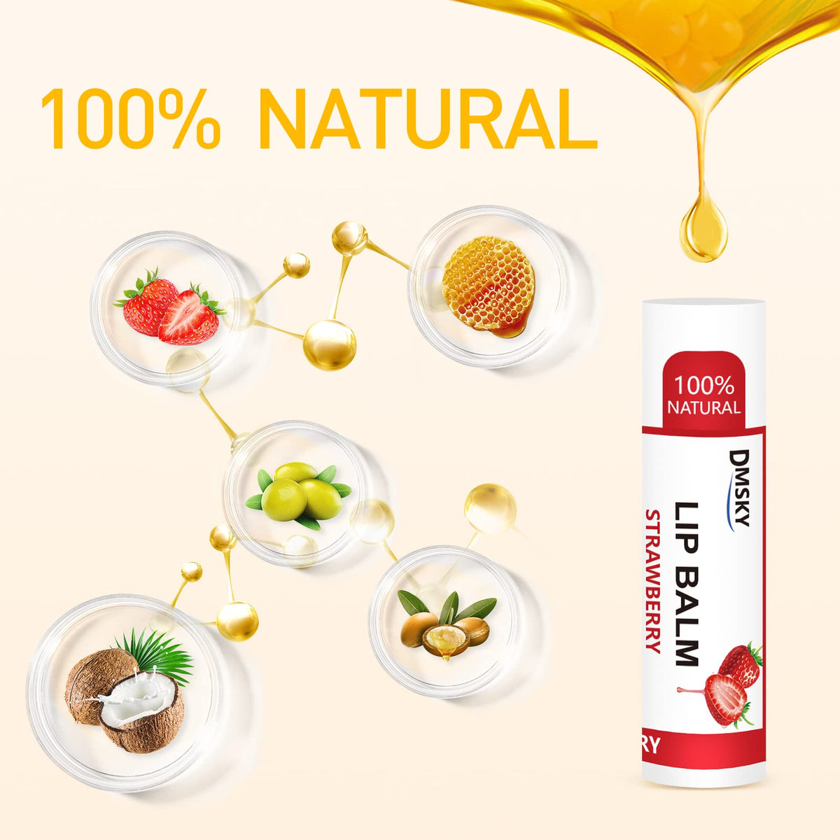 DMSKY 120 Pack Lip Balm, Natural Lip Balm Bulk with Vitamin E and Coconut Oil, Moisturizing Lip Balms for Chapped Lips-12 Flavors Beauty & Personal Care Dmsky