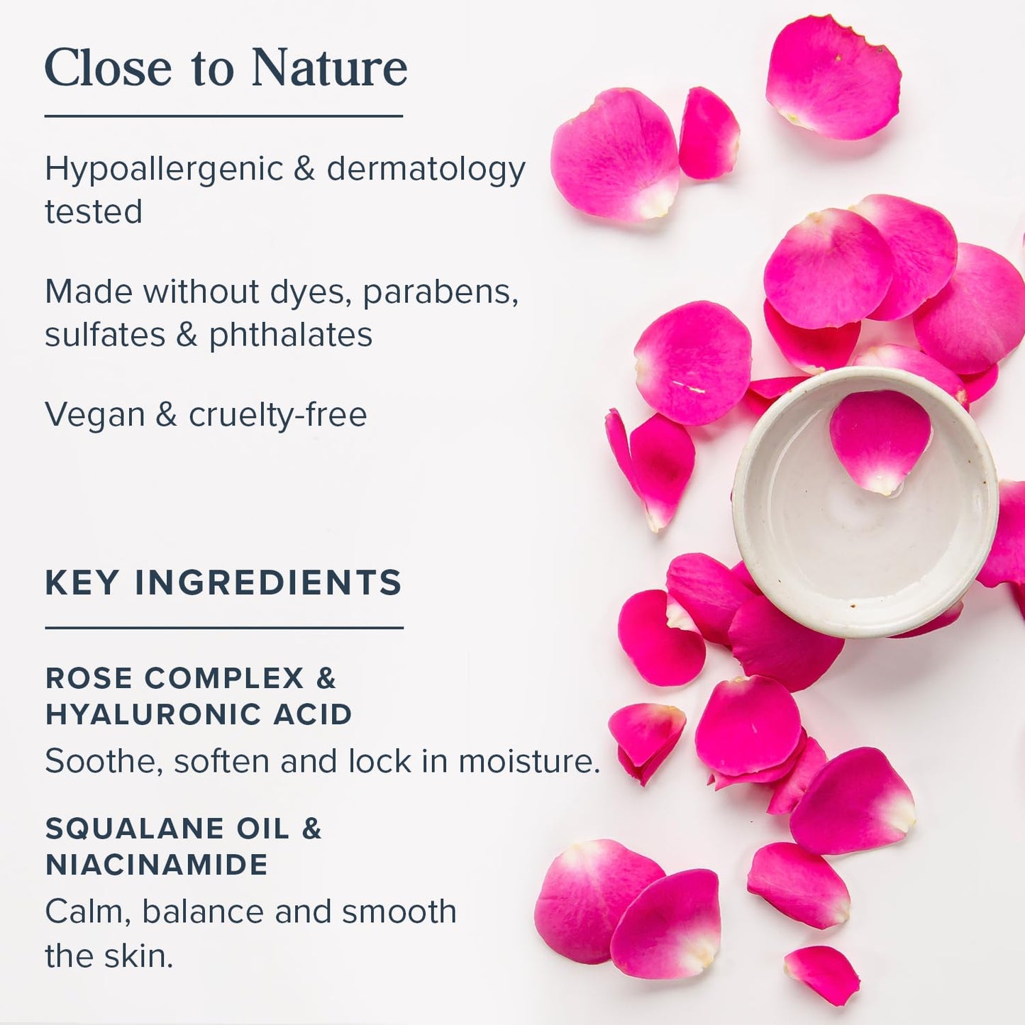 HERITAGE STORE Rosewater Face Moisturizer - Soothing Gel Moisturizer with Rose Complex, Niacinamide and Hyaluronic Acid - Dry to Combination Skin Care Beauty & Personal Care HERITAGE STORE