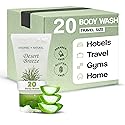 Travel Size Hotel Body Wash 20 Count 1 oz Bottles Guest Amenities for Vacation Rentals and Short Term Rentals Paraben Free Green Tea & Lemongrass Beauty & Personal Care Desert Breeze