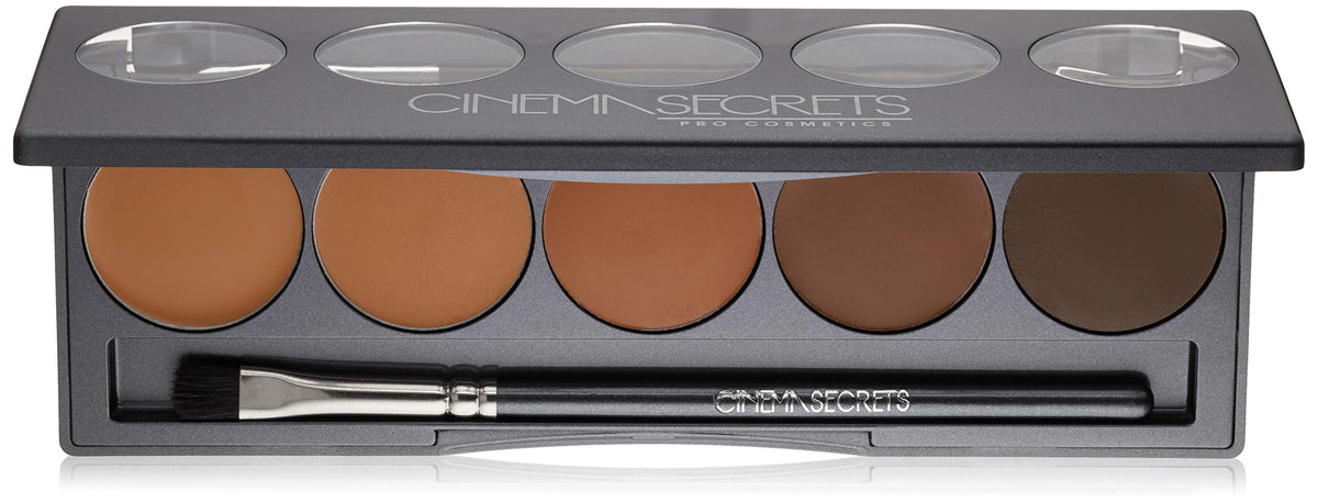 Cinema Secrets Ultimate Foundation 5-in1 Palette - Med-Deep Golden Olive Undertones, Buildable Coverage, Long-Wear Matte Finish, Paraben-Free, Color Beauty & Personal Care CINEMA SECRETS