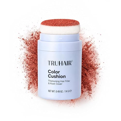 TRUHAIR Color Cushion Thickening Hair Filler & Root Cover Up Powder - Oil Absorbing Hair Fibers for Thinning Hair - Instant Volume, Gray Coverage Beauty & Personal Care Truhair