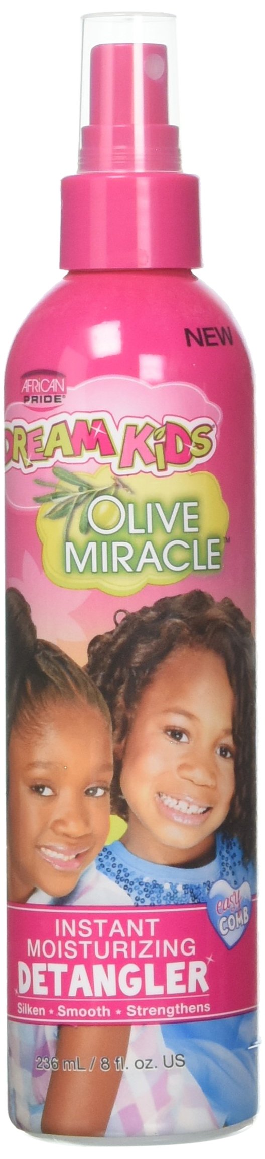 African Pride Dream Kids Olive Miracle Instant Moisture Detangler, Restores Natural Coils & Curls, Adds Moisture & Controls Frizz, 8 Oz Beauty & Personal Care African Pride