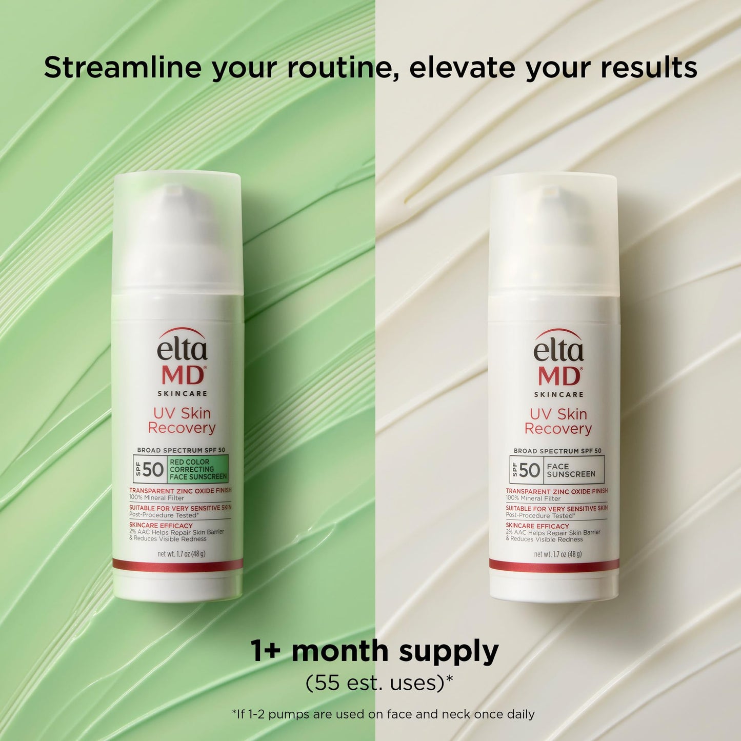 EltaMD UV Skin Recovery Green Tint All Mineral, Redness Reduction, Sensitive Skin Face Sunscreen SPF 50 Beauty & Personal Care EltaMD