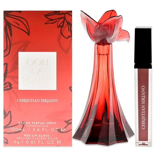 Christian Siriano Ooh La Rouge for Women - 2 Pc Gift Set 3.4 oz EDP Spray, 0.21oz Red Lip Gloss Beauty & Personal Care Christian Siriano