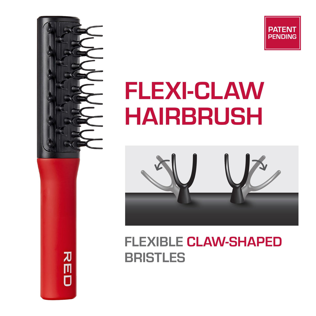 RED by Kiss Detangling Hair Brush for Adults & Kids, Hair Detangler for Curly, Natural, Afro, Wavy Hair, Glides Through Tangles with Ease, Firm &