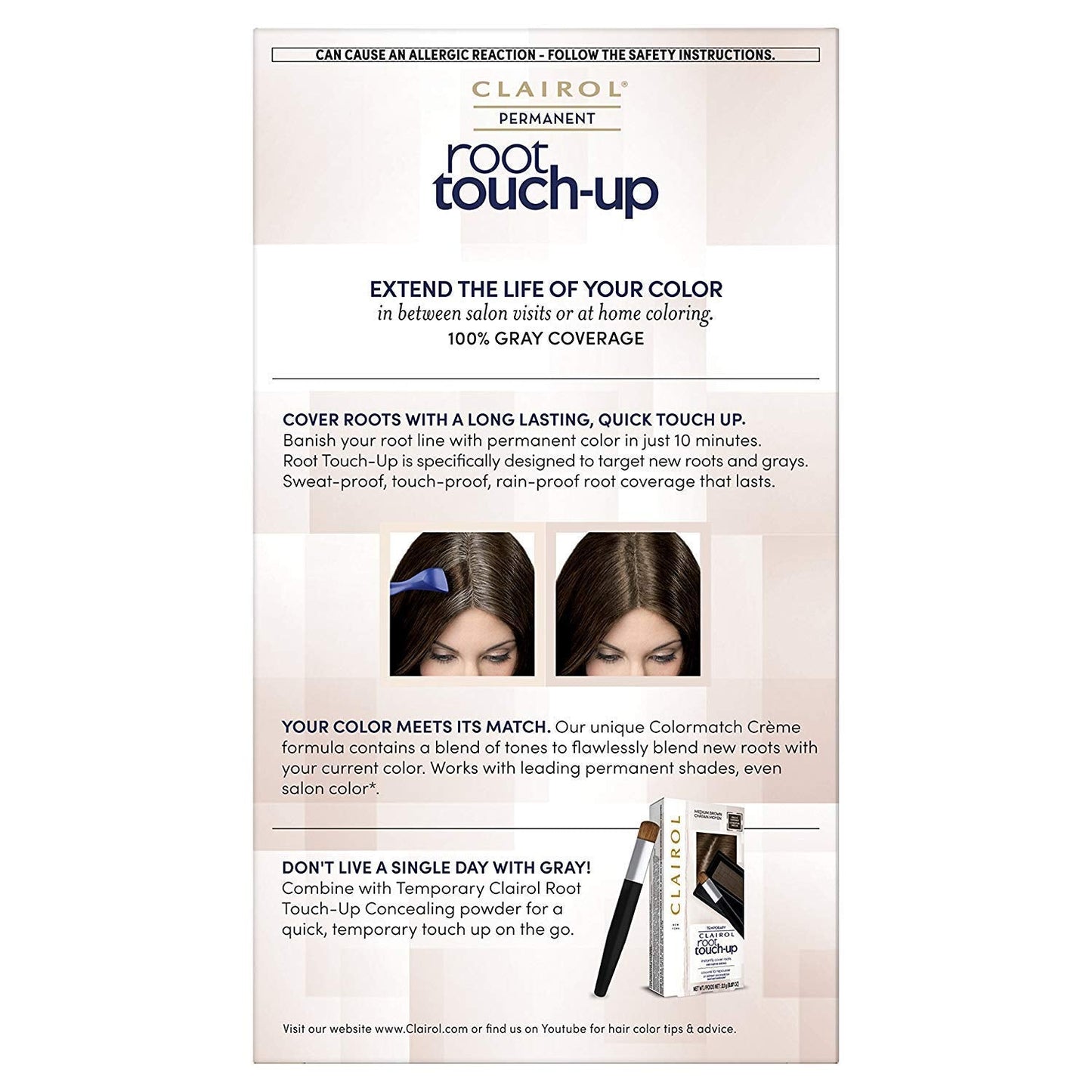 Clairol Permanent Root Touch-Up, Black [2], 1 ea (Pack of 6) Beauty & Personal Care Clairol