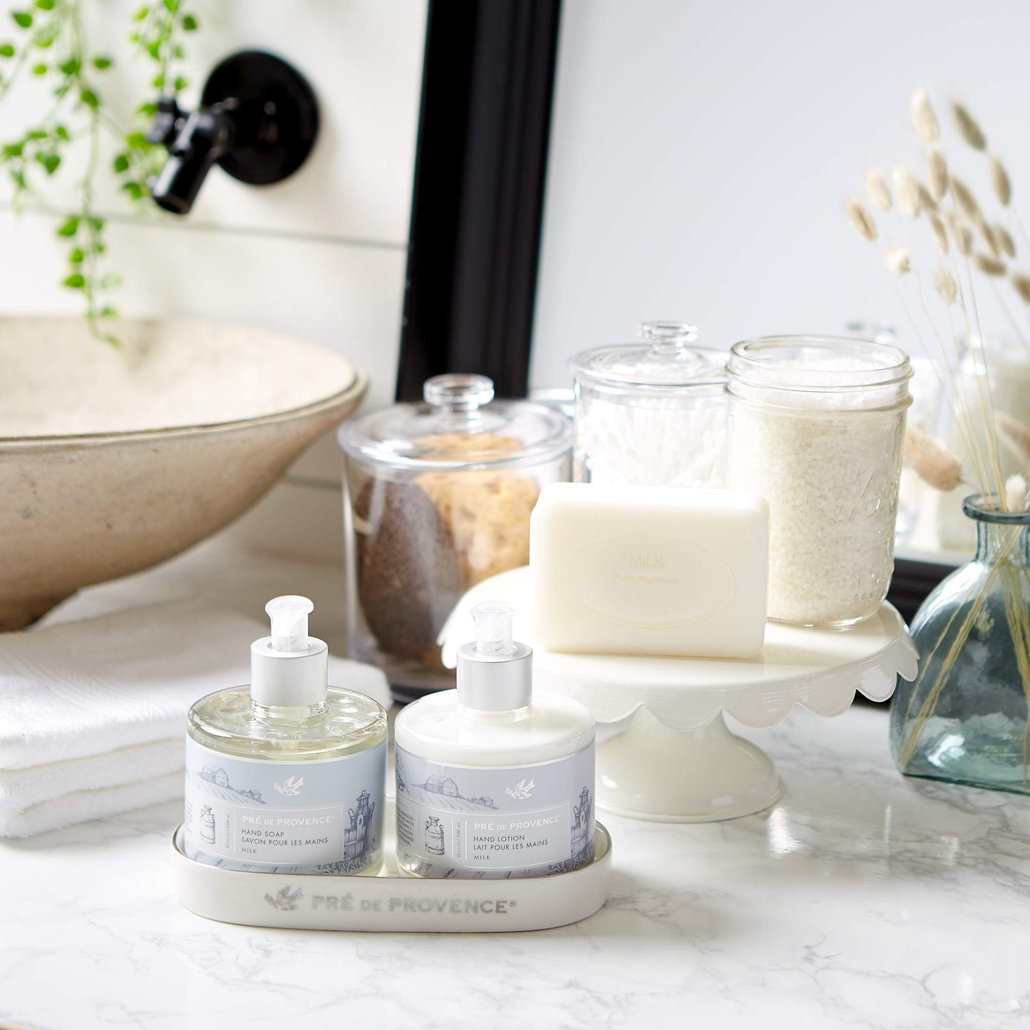 Pre de Provence Liquid Soap & Hand Lotion Collection, Ceramic Caddy, 7.25x3.75" Beauty & Personal Care Pre de Provence