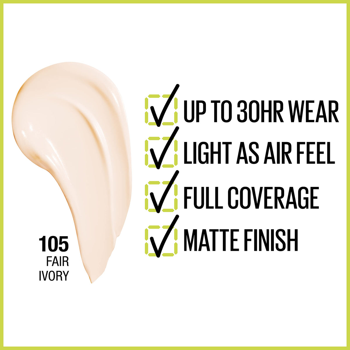 Maybelline Super Stay Full Coverage Liquid Foundation Active Wear Makeup, Up to 30Hr Wear, Transfer, Sweat & Water Resistant, Matte Finish, Fair