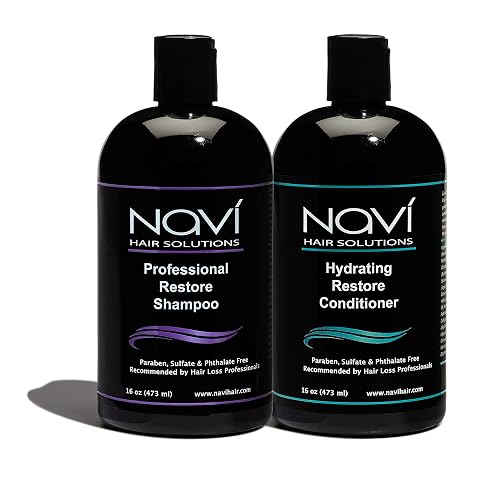 Navi Professional Hair Growth Shampoo and Conditioner Set, DHT Blocker for Thinning Hair and Hair Loss, Sulfate Free and Safe for Color Treated Hair Beauty & Personal Care Navi Hair Solutions
