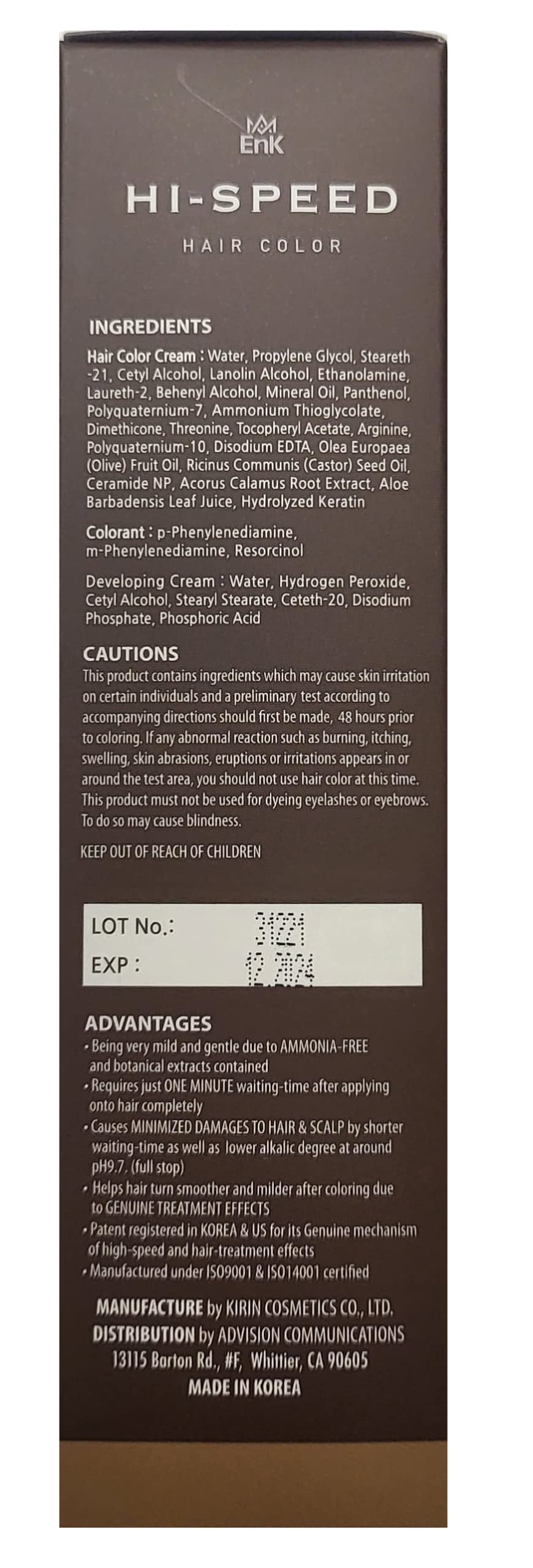 1 Minute_Hi Speed Squid Ink Hair Color #5 Natural Brown Beauty & Personal Care 1 Minute_Hi Speed Hair Color