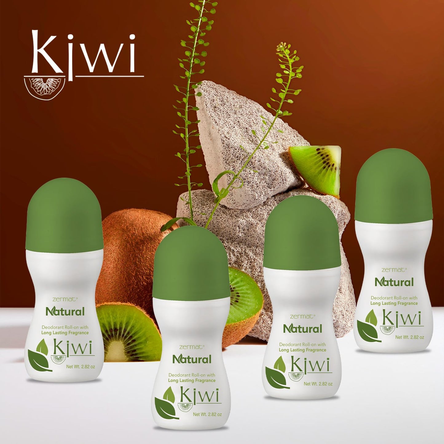 Zermat Kiwi, Natural Roll-On Deodorant, 2.82 Oz. Beauty and Personal Care Zermat