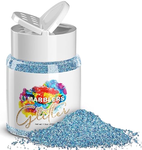 MARBLERS Holographic Glitter [Unicorn Blue] 1.5oz (42g) | Fine | Non-Toxic, Vegan, Cruelty-Free | Face, Body, Eyeshadow, Hair, Festival, Party Makeup Beauty & Personal Care MARBLERS