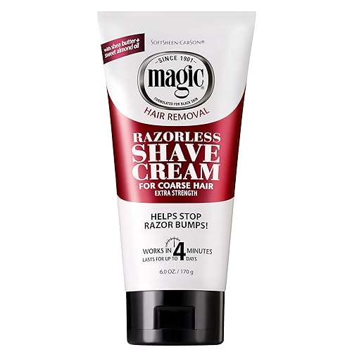 SoftSheen-Carson Magic Razorless Shaving Cream, Depilatory Hair Removal Cream for Body Hair, Extra Strength, Works in 4 Minutes for, 6 oz Beauty & Personal Care SoftSheen